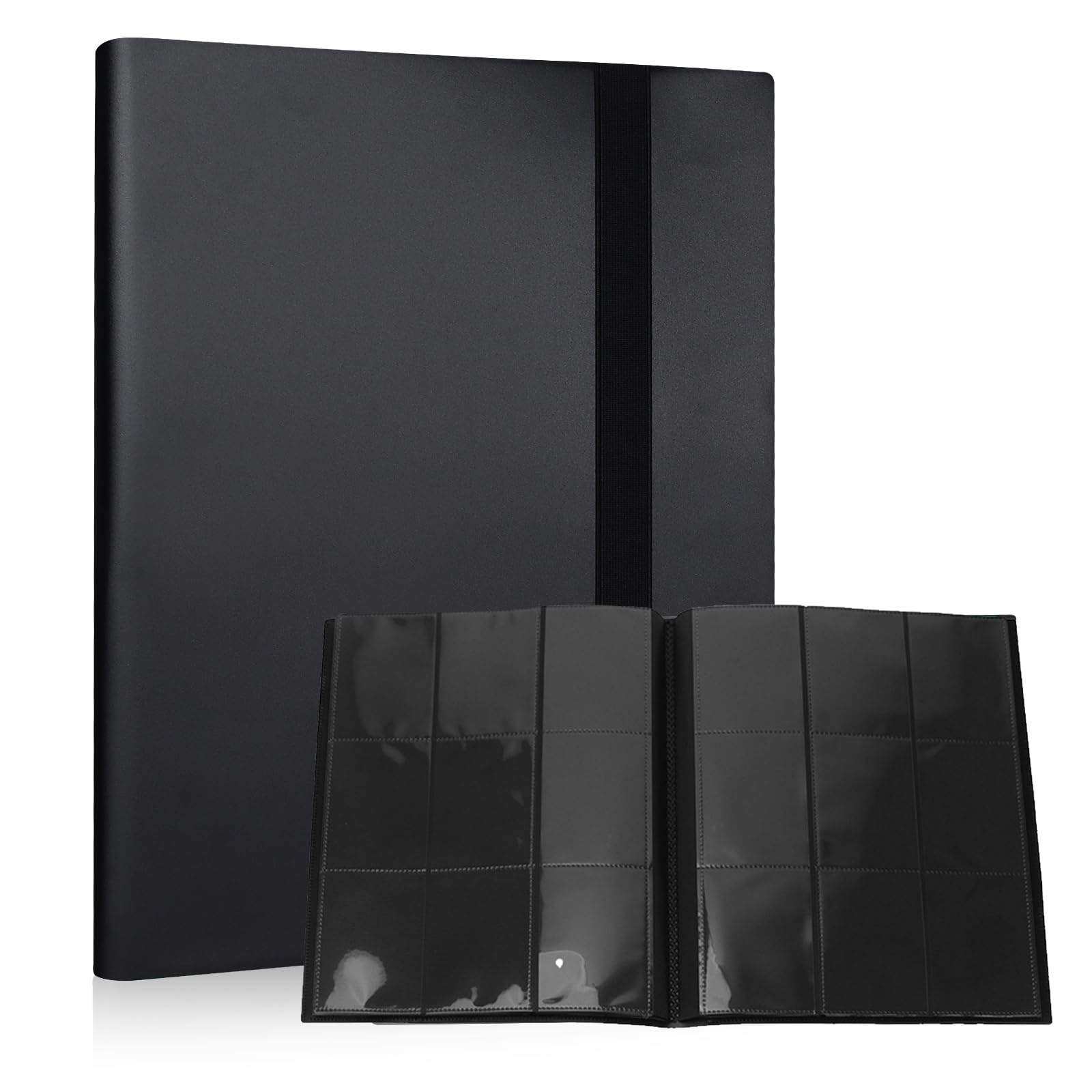Classeur Carte, 480 Album Carte avec 4 Poches et 60 Pages Amovibles, Livrets Album de Cartes à Classeur Carte, 480 Album Carte avec 4 Poches et 60 Pages Amovibles, Livrets Album de Cartes à