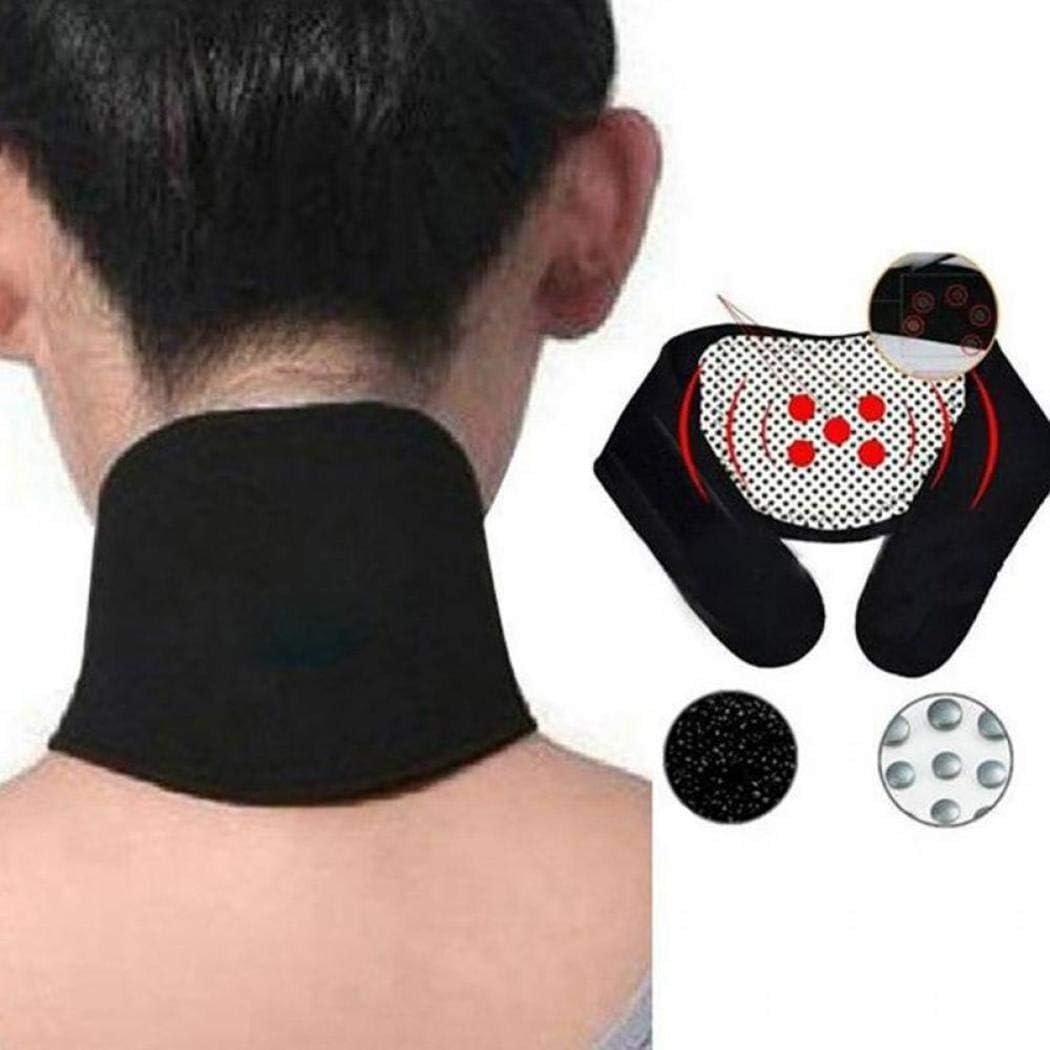 Voiks Medical Grade Neck Support Brace Strap for Neck Pain Relief and Bone Relaxer with Self Heating Neck Wrap for Physical Therapy, Arthritis, Headaches