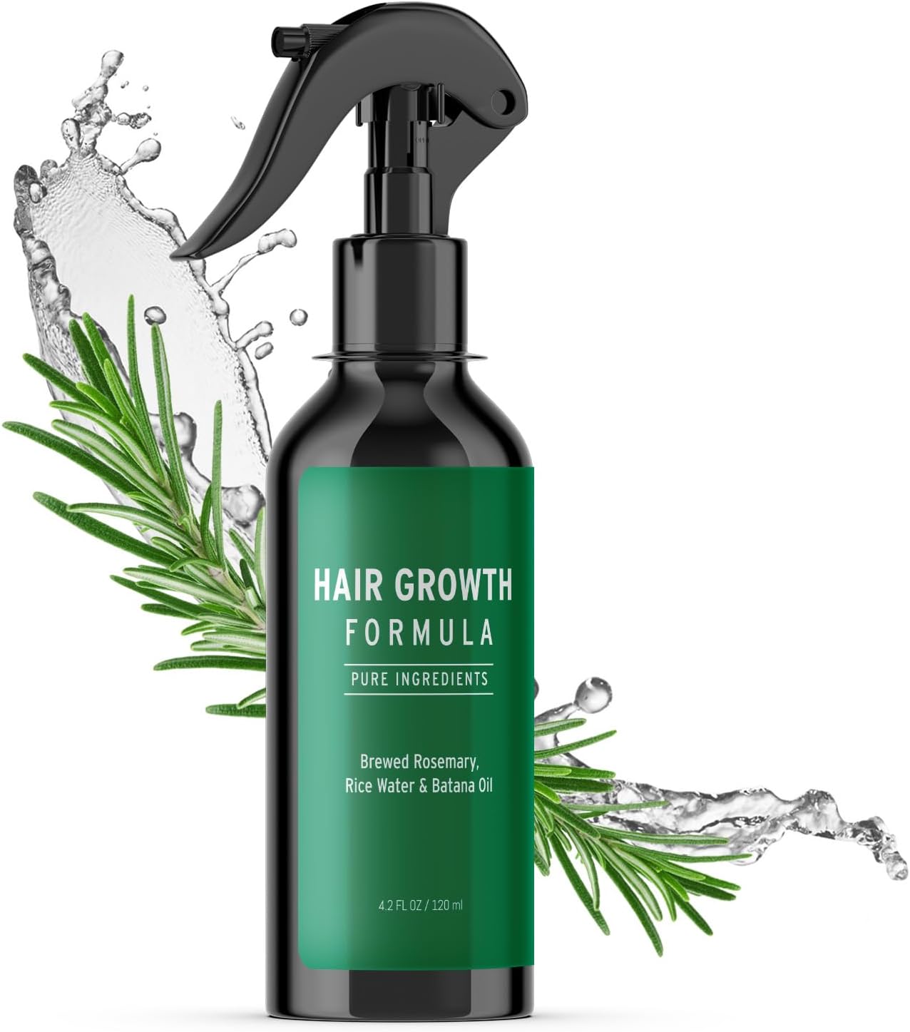 Rosemary Water Spray for Hair Growth, Rosemary Hair Growth Scalp Spray With Rice Water & Batana Oil, Biotin, Citrus Peel and Mint to Strengthen Strands and Promote Hair, 4.2 fl oz