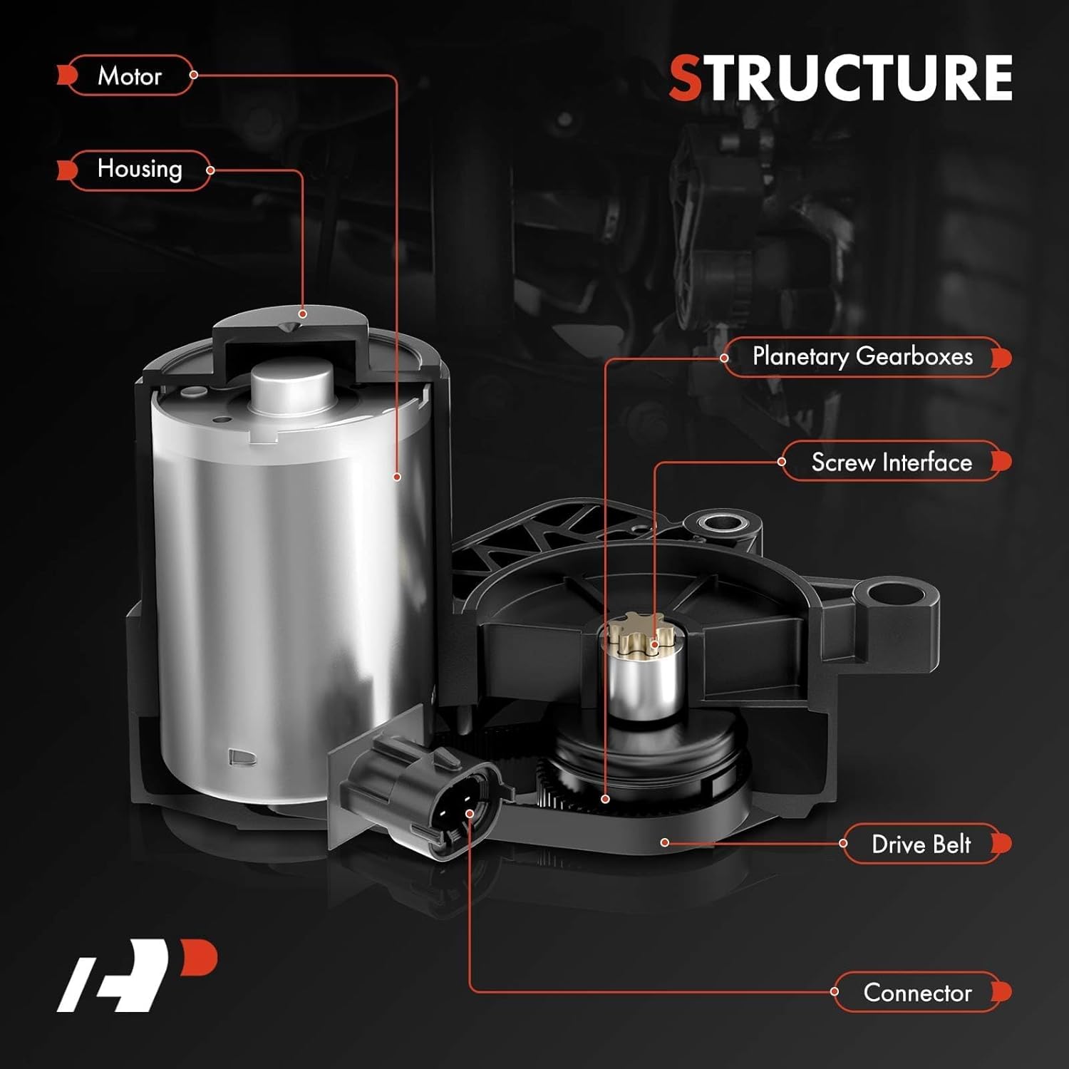 A-Premium Left Driver Side Electronic Parking Brake Actuator Motor Compatible with Ford and Lincoln Models - Edge 2015-2018, Escape 2017-2018, Fusion 2013-2018, Continental 2017-2018, MKZ, MKX, MKC