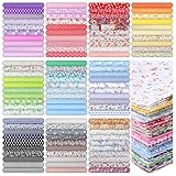 Kifmurase 100 Pieces 10 x 10 Inches Cotton Fabric Squares, Precut Quilting Fabric Bundles Layer Fat Floral Patchwork Fabrics for DIY Crafts Sewing Beginners Cloths Handmade