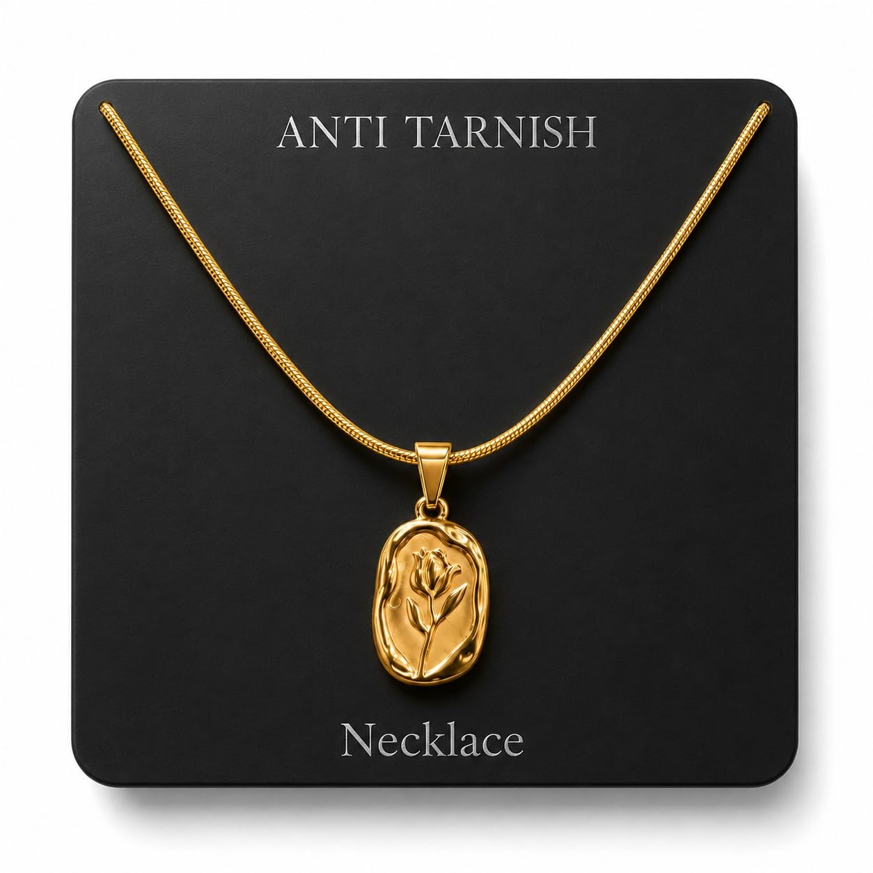 Anti Tarnish Gold Plated Floral Pendant Necklace for Women, Minimal Flower Charm Adjustable Chain for Woman Trendy Jewellery for womens Korean Style Necklace Stylish Jewellery for Girls 447-image-9