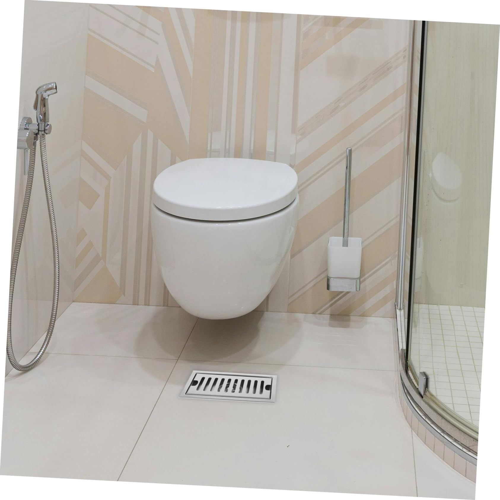 WOONEKY Cubierta de Drenaje Inoxidable Ducha Filtro de Pelo y Residuos Diseño Eficaz para Atascos Baños y Bañeras