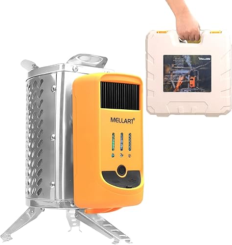 Miniatura 1 de Mini estufa de leña, estufa de camping, estufa portátil de acero inoxidable, estufa multifunción, estufa de leña.