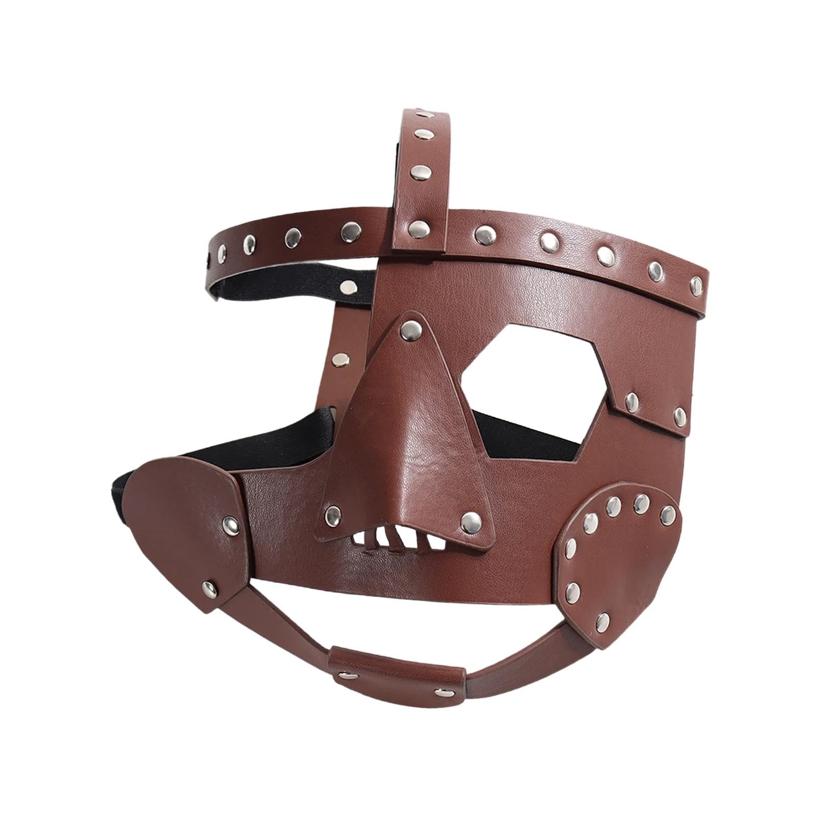 Pu Leather Halloween Mask with Adjustable Head Harness