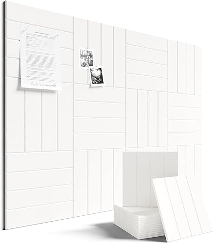 Miniatura 64 de FLUXYNARA - Tablero de anuncios de fieltro 48 x 36 pulgadas, alternativa al corcho, paquete de 12, 70 lengüetas adhesivas, panel de pared grueso