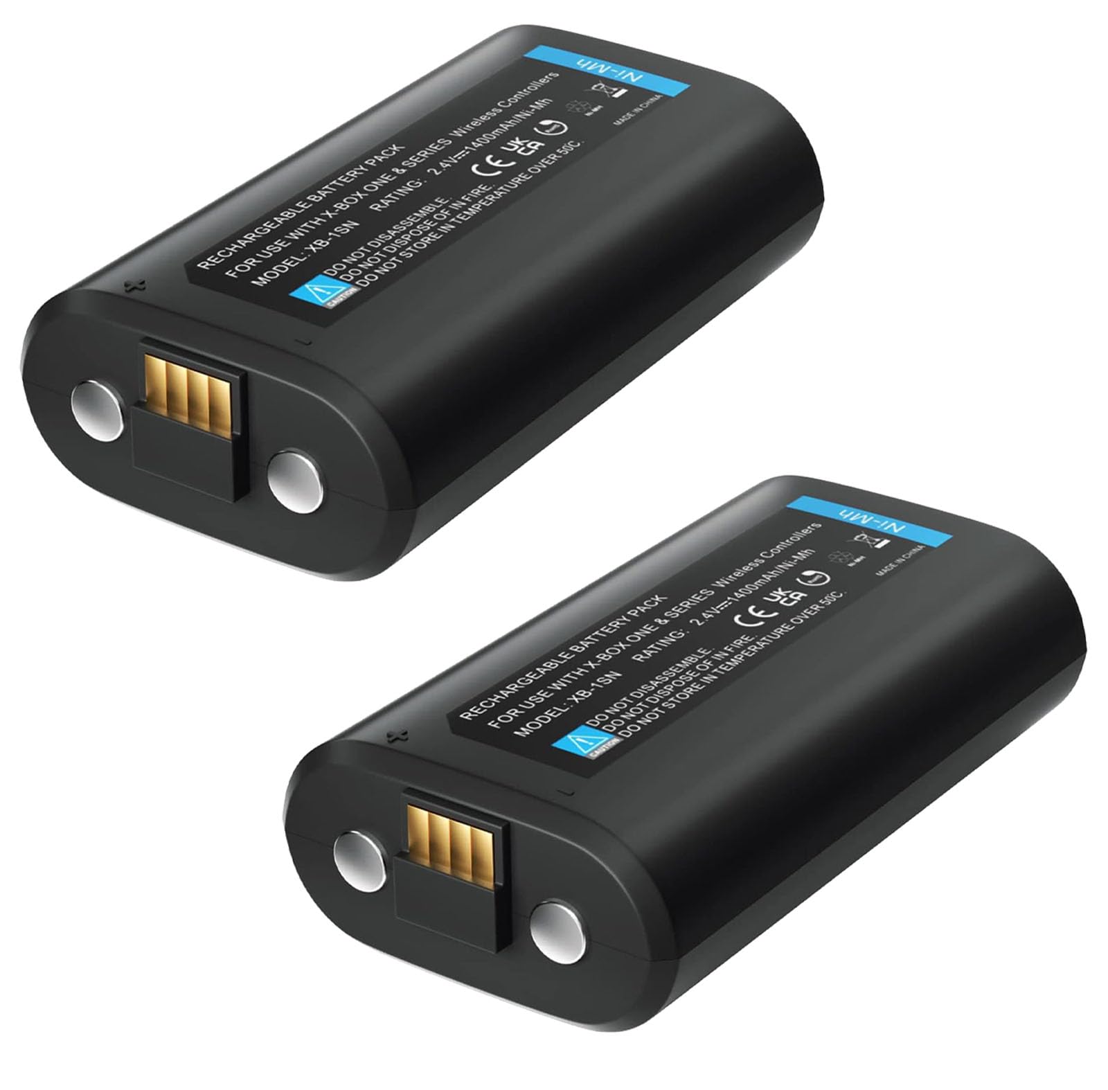 ELLENNE 2 x Akku für Controller XBOX SERIES X/S - ONE S/X/ELITE GAMEPAD | Akku für Controller XBOX SERIES X/S - XBOX ONE S/X/ELITE - JOYSTICK GAMEPAD NEUES ERSATZTEIL