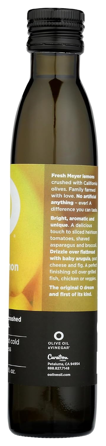 O OLIVE OIL & VINEGAR Organic Crushed Meyer Lemon Olive Oil, 8.5 Fl Oz