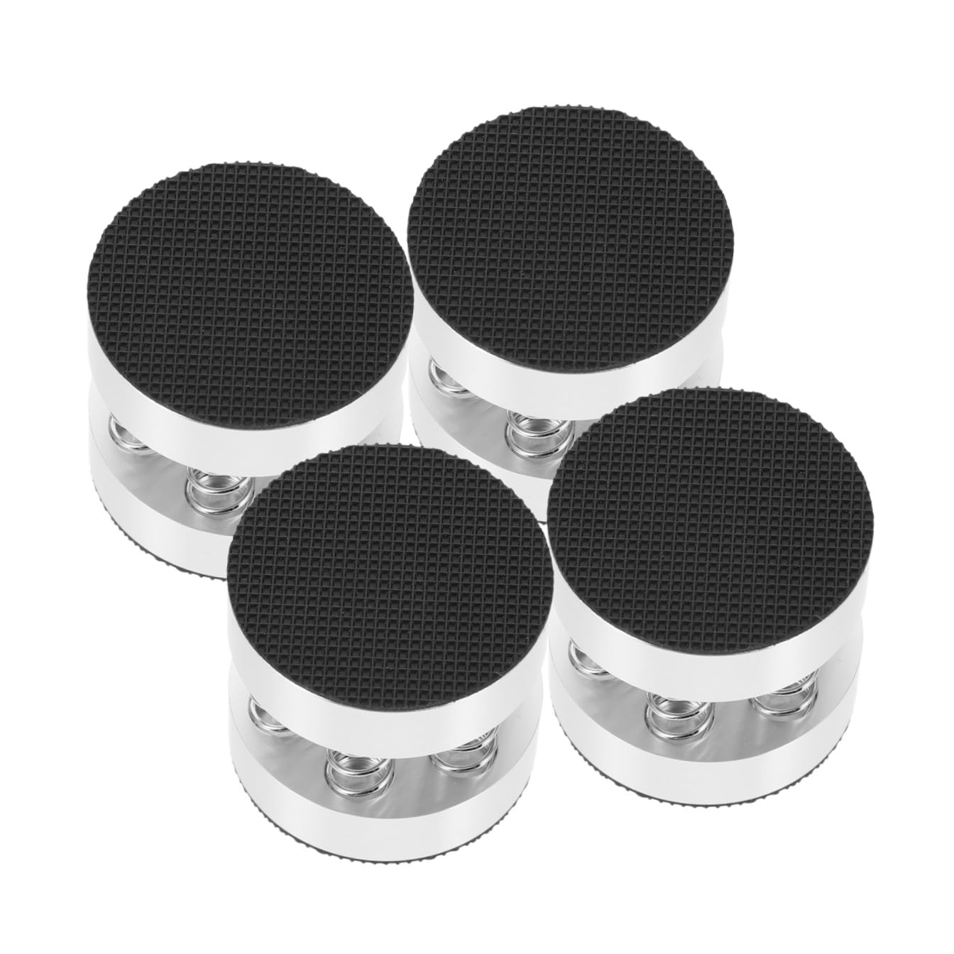 Piedini a Molla per Altoparlanti Hifi 4 Pezzi in Lega di Alluminio Base in Gomma Antiscivolo e Stabilità per Smart Speaker da Desktop e Casa