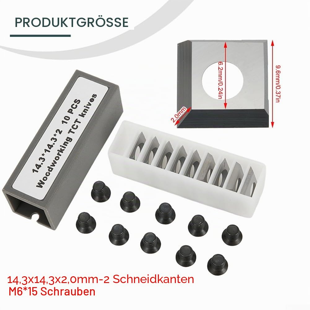 Hartmetall-Einsätze, Wendeschneidplatten, 14,3 mm Hartmetall-Schneideinsatz 25-499 für 25-130h, 20-600h, 25-131h 40700H-CT