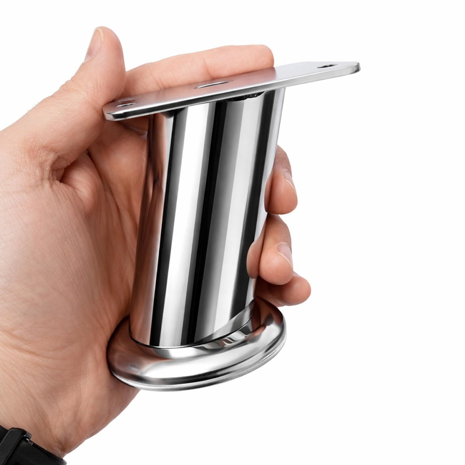 Tablalı Dereceli Ayarlanabilir (8 CM) Krom Metal Baza TV Ünitesi Koltuk Mobilya Ayağı (+2CM)