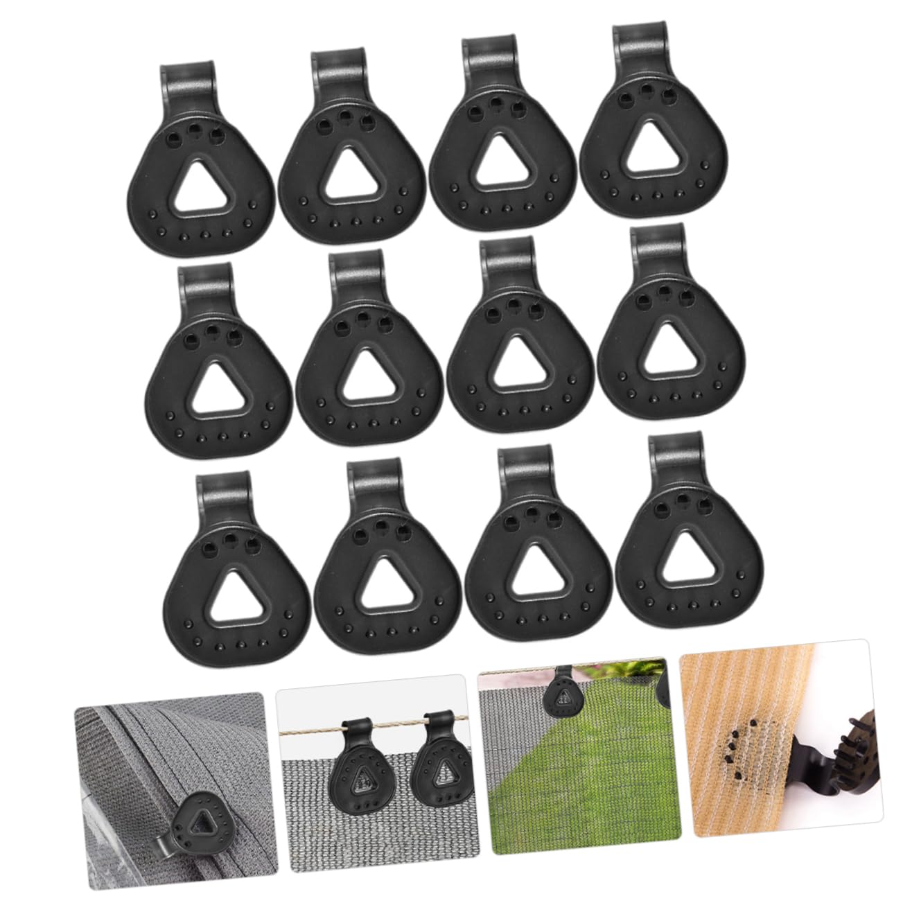 Levemolo 12pcs Sunshade Net Clamps Greenhouse Shade Netting Clips Sturdy Lock Grip