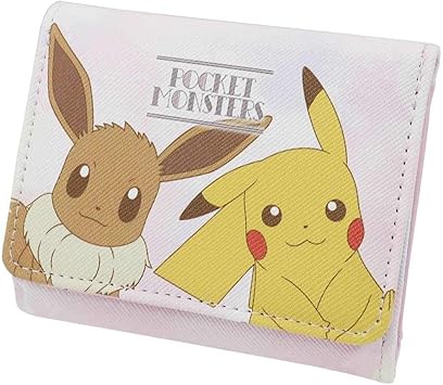 Amazon ポケモン 三つ折りコンパクト財布 ミニウォレット ピカチュウ イーブイ ピンク ポケットモンスター バッグ 財布 おもちゃ