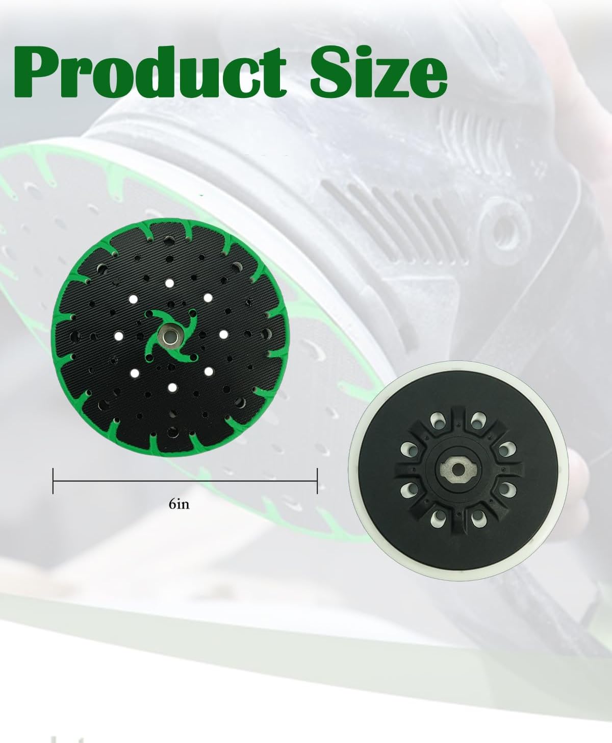 6" Hard Sanding Pad 150mm Fit for Festool RO 150 FEQ FUSION-TEC-ST-STF D150 MJ2-FX-SW, Sander Pads Replaces 202463, 2 Pack