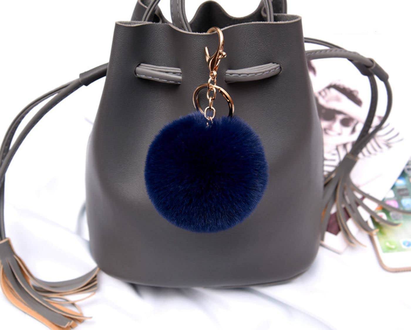 20 Pompon In Pelliccia Sintetica Per Cappelli - Pompon Soffici Da 4 Pollici Con Anello Elastico Per Lavori Fai Da Te Accessori Rimovibili Per Ma~p113373202