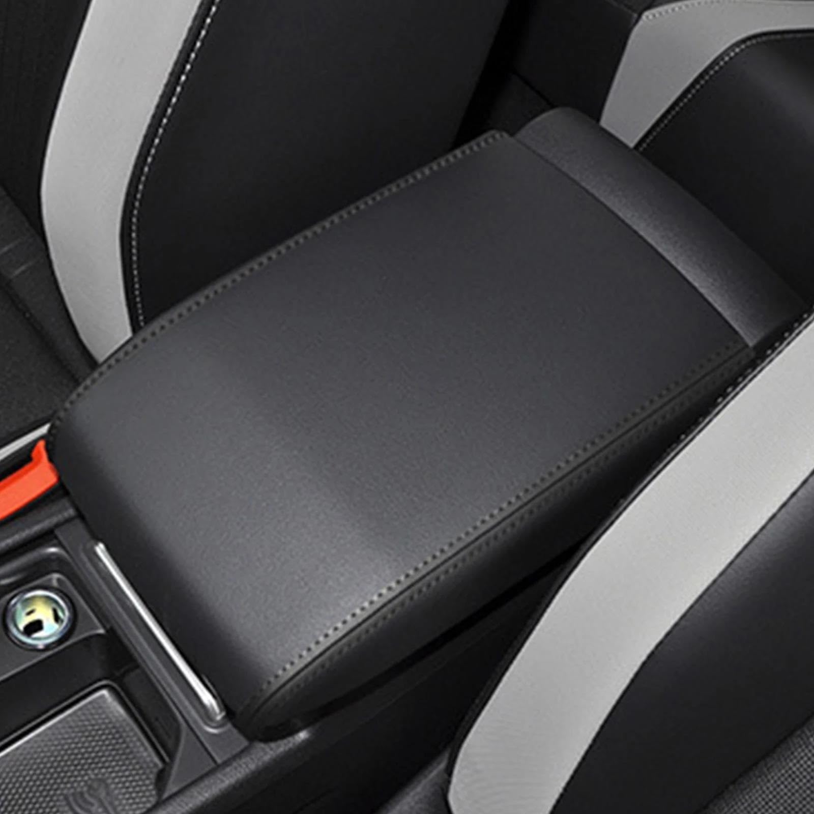 Jtwmty Black-Line Car Central Control Armrest Box Cover Sticker Decorative Leather For Vw For Golf 8 Mk8 2020-2024(Black-Line)
