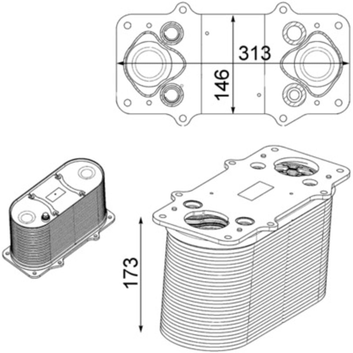 MAHLE CI 232 000P chłodziarka powietrza do ładowania BEHR PREMIUM LINE