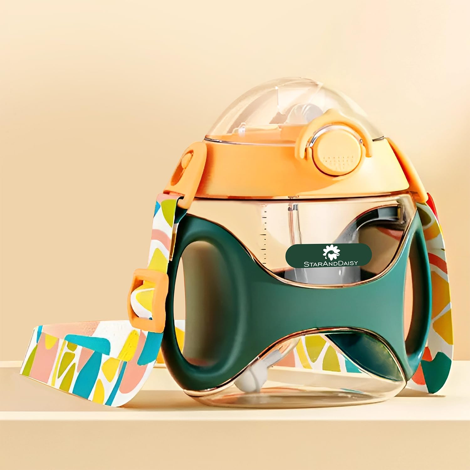 Premium Baby Sipper Bottle | Straw Sipper for Kids | Sippy Cup with Soft Silicone Straw BPA Free & Non Toxic for Baby or Kids of 12 Months-(350 ml, Green & Yellow)?