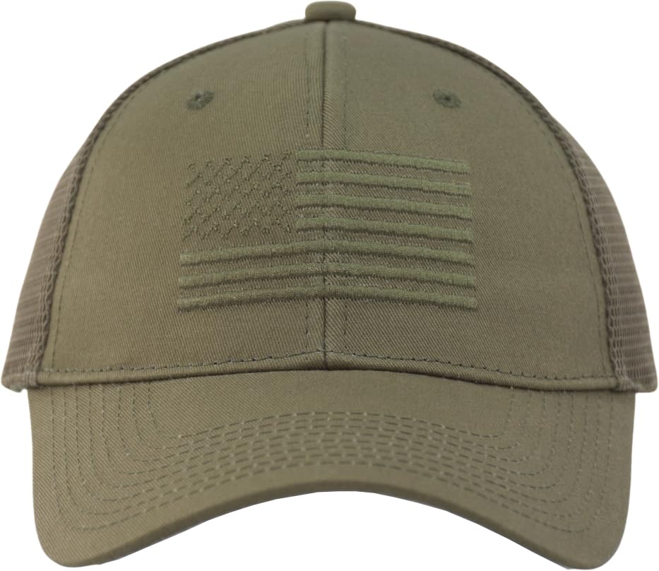 Image of TSSGBL USA Flag Trucker Hat - OSFM & XXL Big Head Fit, Adjustable Mesh Snapback American Patriotic Baseball Cap