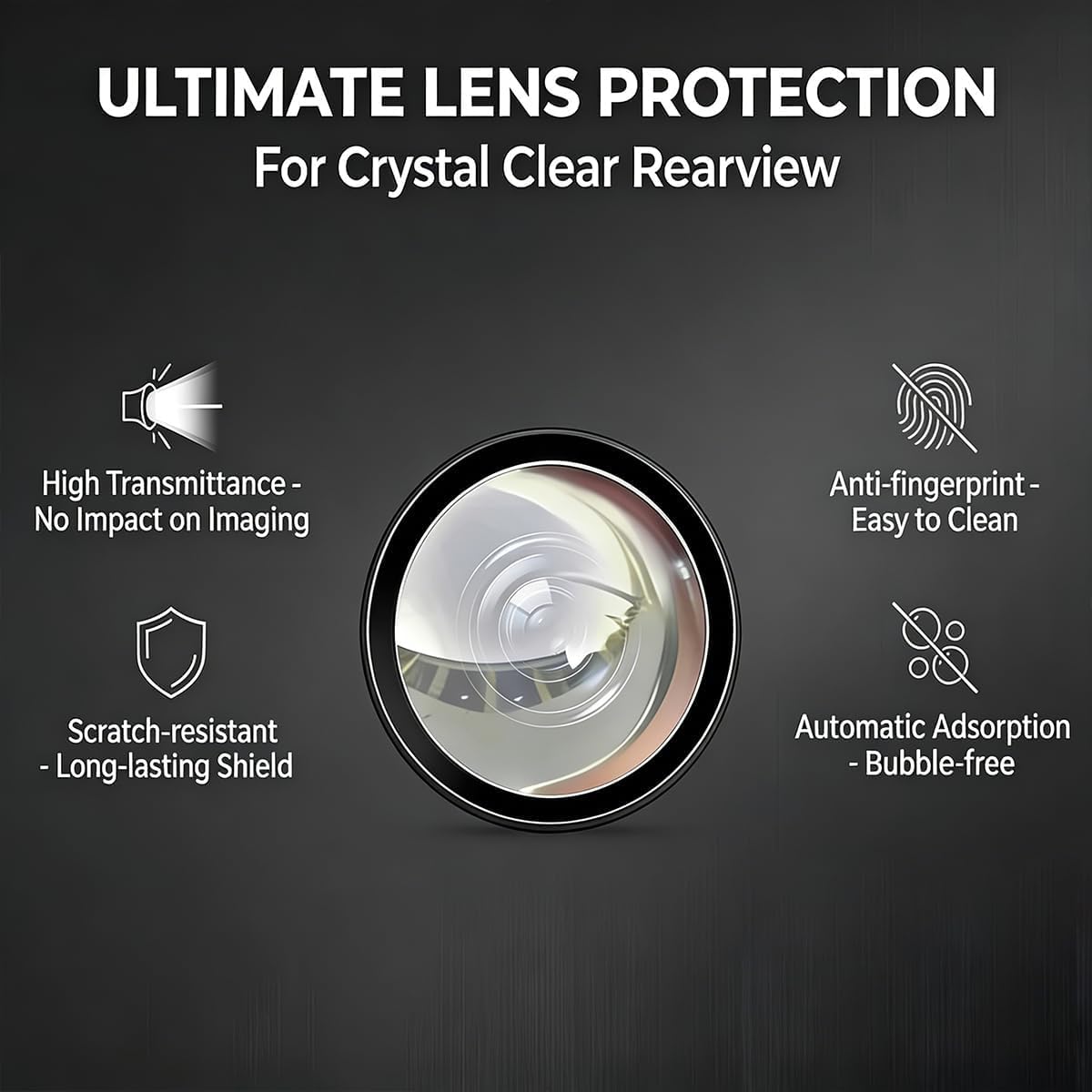 Backup Camera Rain Shield, Car Camera Lens Protector — Clear, Weatherproof, Anti-Glar, 2PCS Car Backup Camera Protective Sticker, Anti-Rain Car Reversing Cameras Protection (2 pc) — view 8