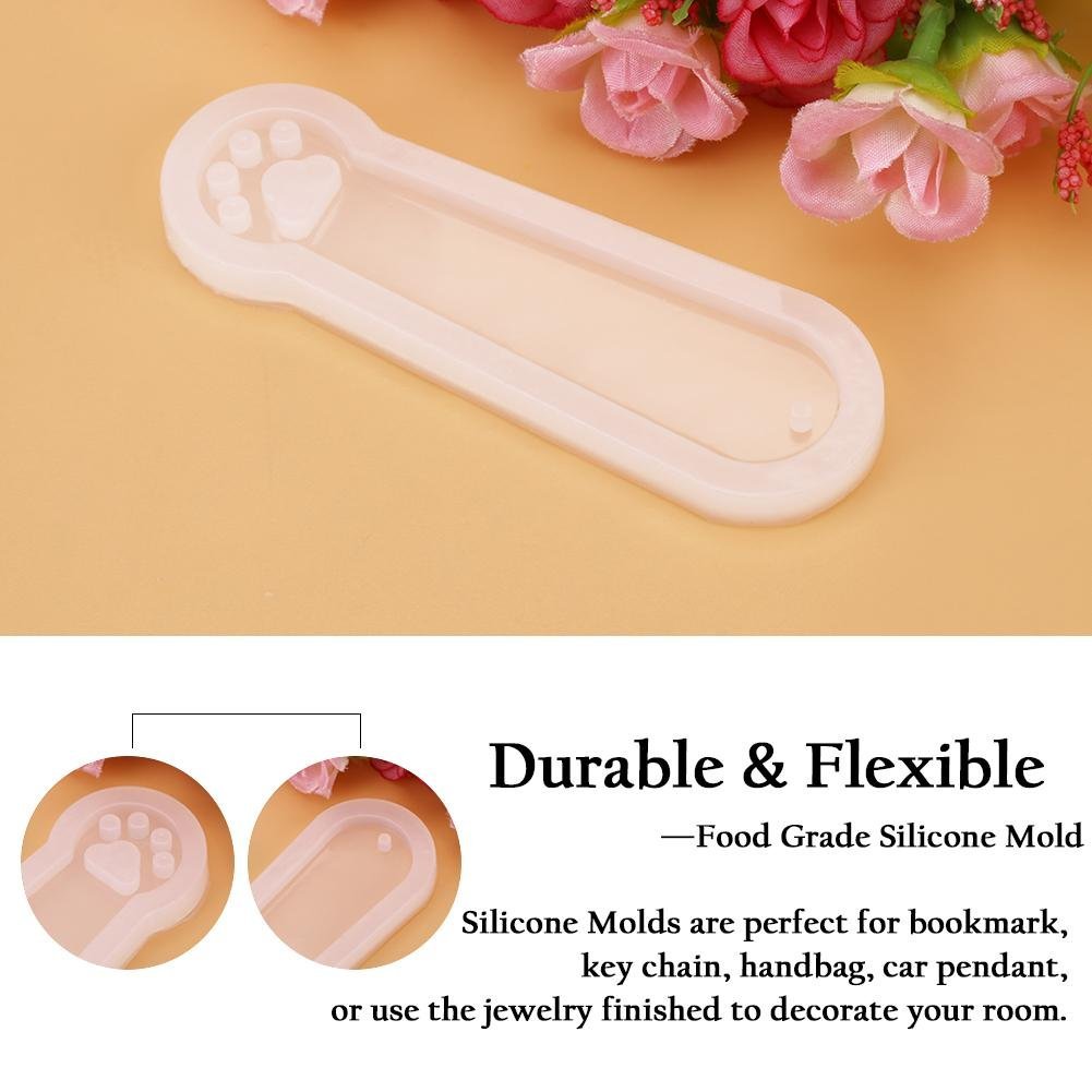 MUFEKUM 46 stampi in silicone per segnalibro in resina con 40 nappe colorate, stampo per fai da te in resina epossidica trasparente per gioielli e decorazioni artigianali