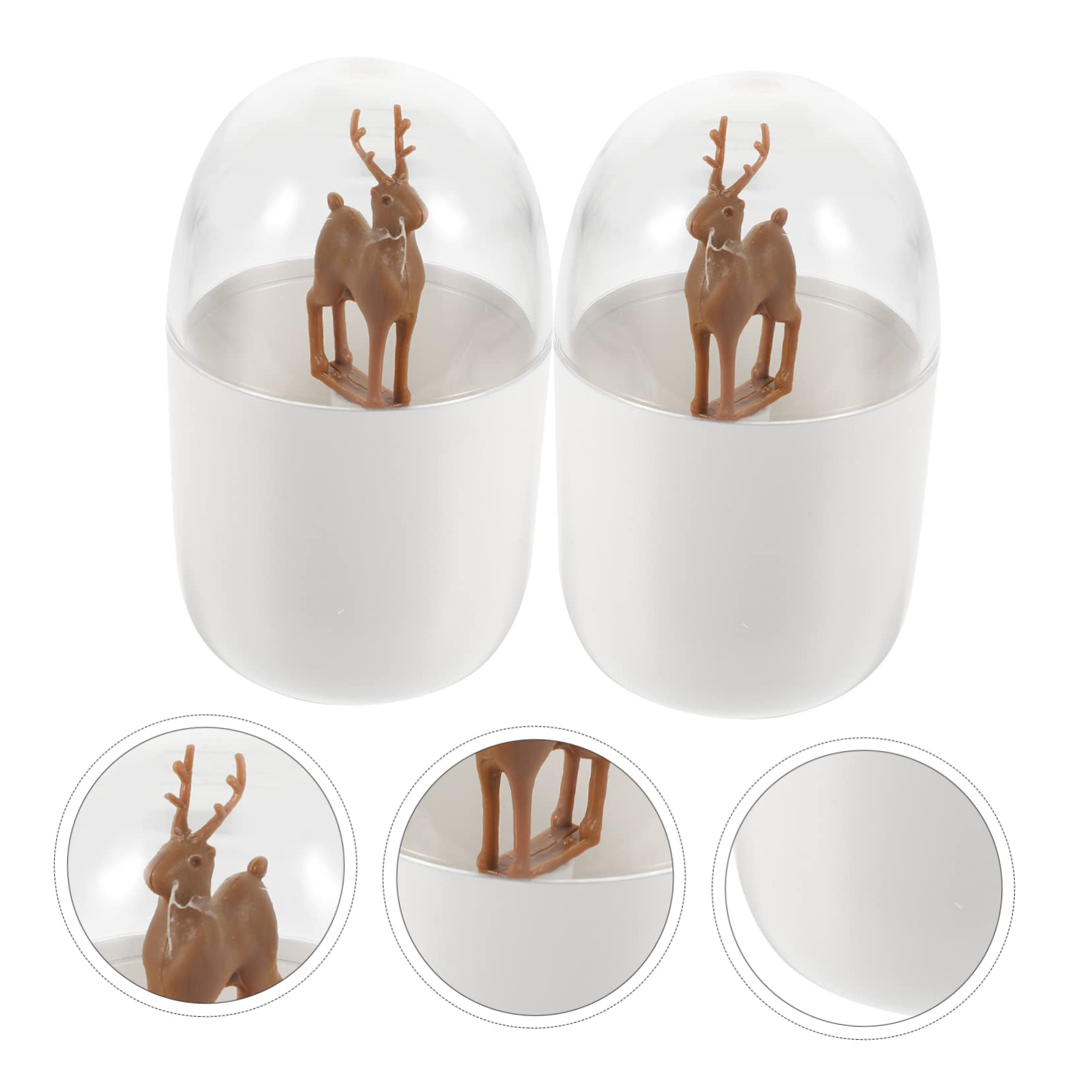 PRETYZOOM 10 Unidades De Caja De Almacenamiento De Hisopos De Algodón Tarro Para Palillos De Decoración De Mesa Pequeños Portadores De Hisopos Tubo Para Palillos De