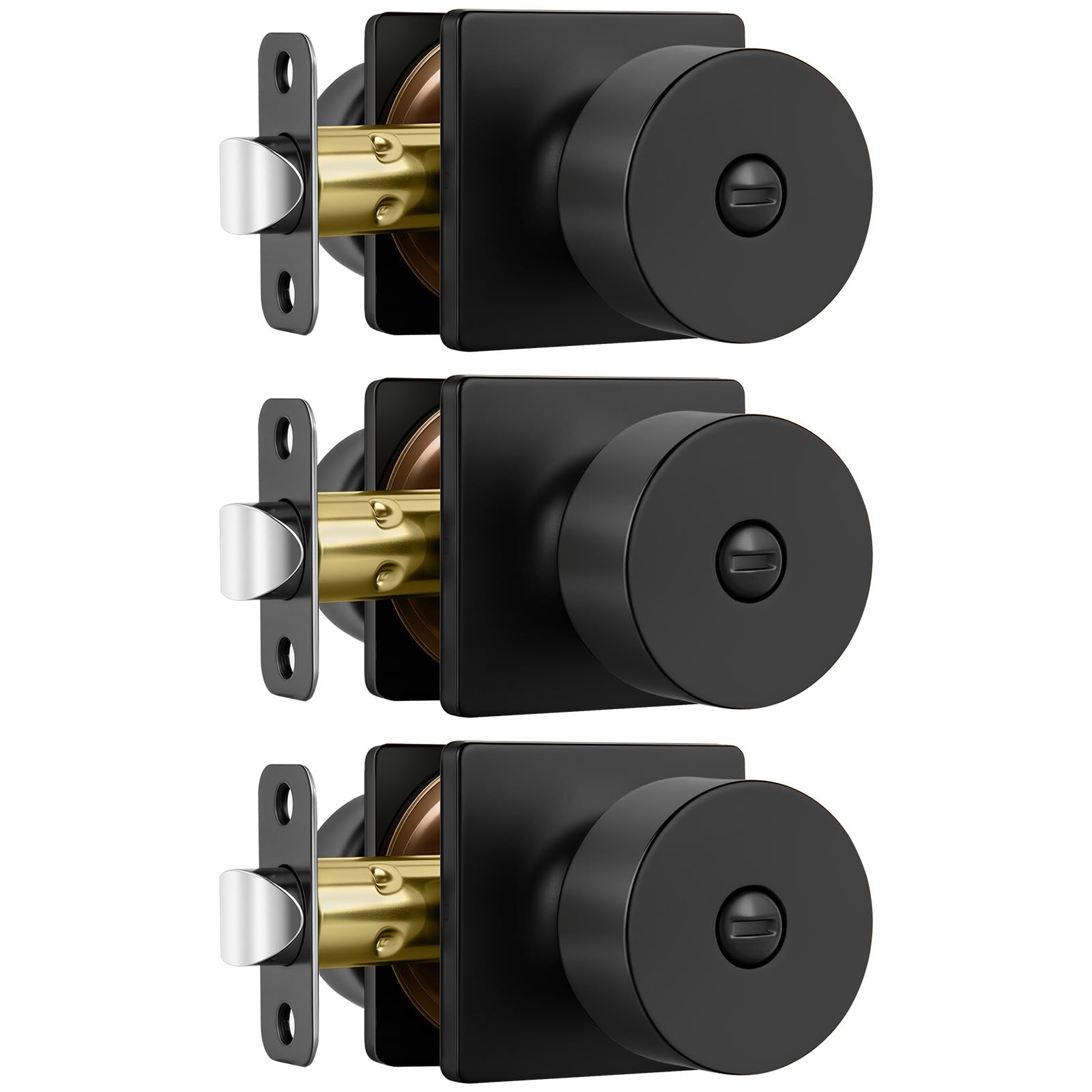 Haidms Matte Black Door Knobs - 6 Pack -11