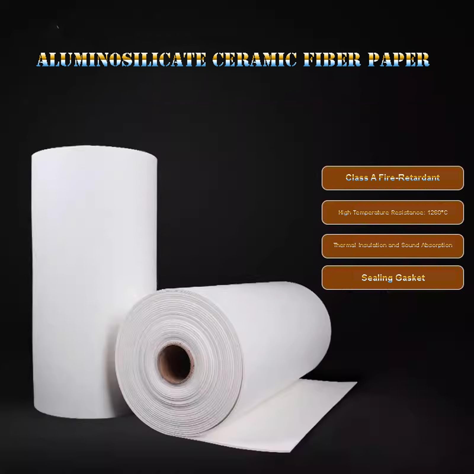 manta aislante de fibra cerámica Papel De Fibra Cerámica Blanco 0.61x1m 1-10mm Hornos Hornos Hornos Forjas Estufas Y Más(4MM)