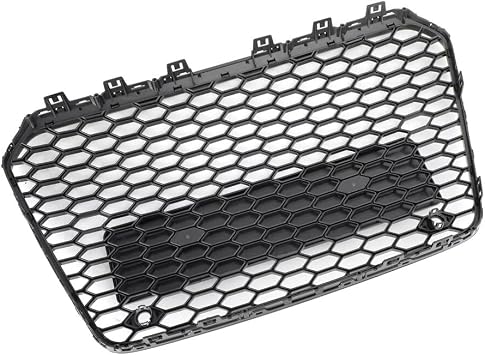 Honeycomb Mesh Grill Front Bumper Glossy Black Fit for Audi A5 S5 B8.5 2013-2016
