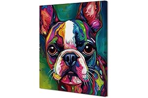 Expressive Boston Terrier Wall Art: A Touch of Canine Charm