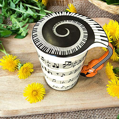 Lavezee-Music-Coffee-Mug-With-Lid-And-Violin-Handle-15-Ounce-Water-Tea-Drinks-Cup-Gift-For-Music-LoverTeacherFriend