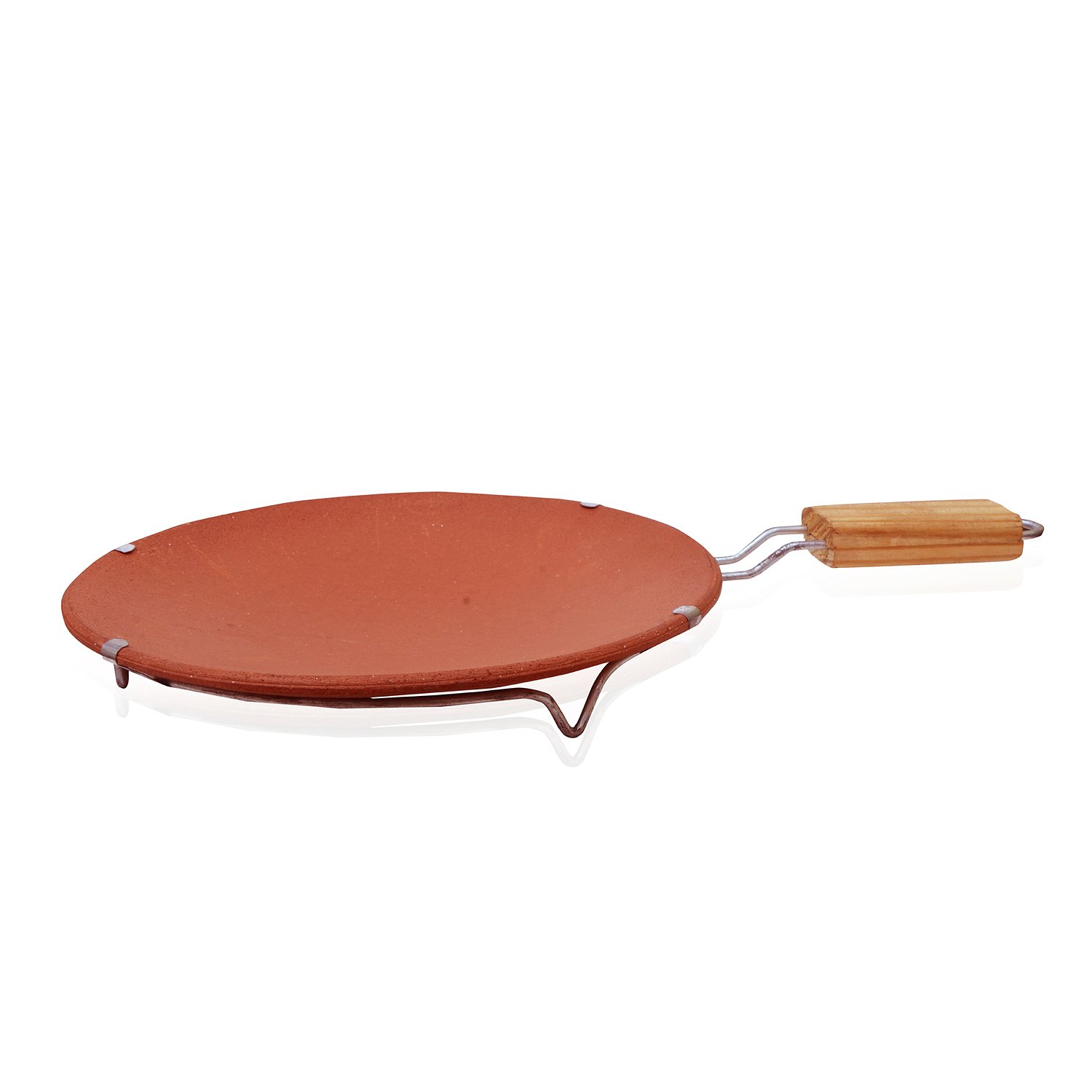 Clay Tawa with Handle, Orange