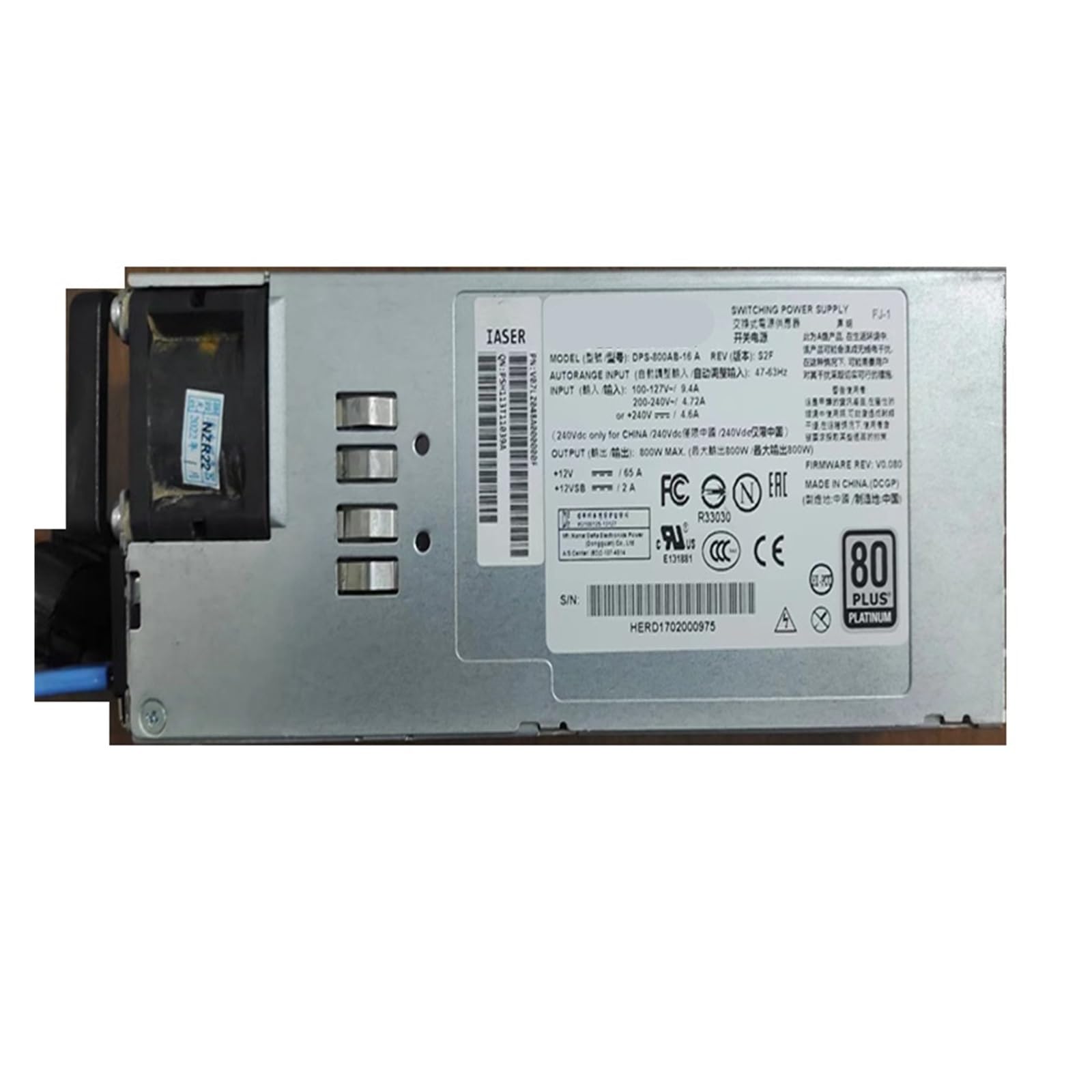 YMUGUEGH Power Supply 800W DPS-800AB-16 A DPS-800AB-16A
