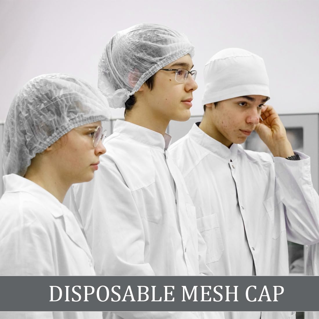 15 Retine Cuffie Capelli USA E Getta - Igieniche Per Cucina, Ristorazione E Lavoro