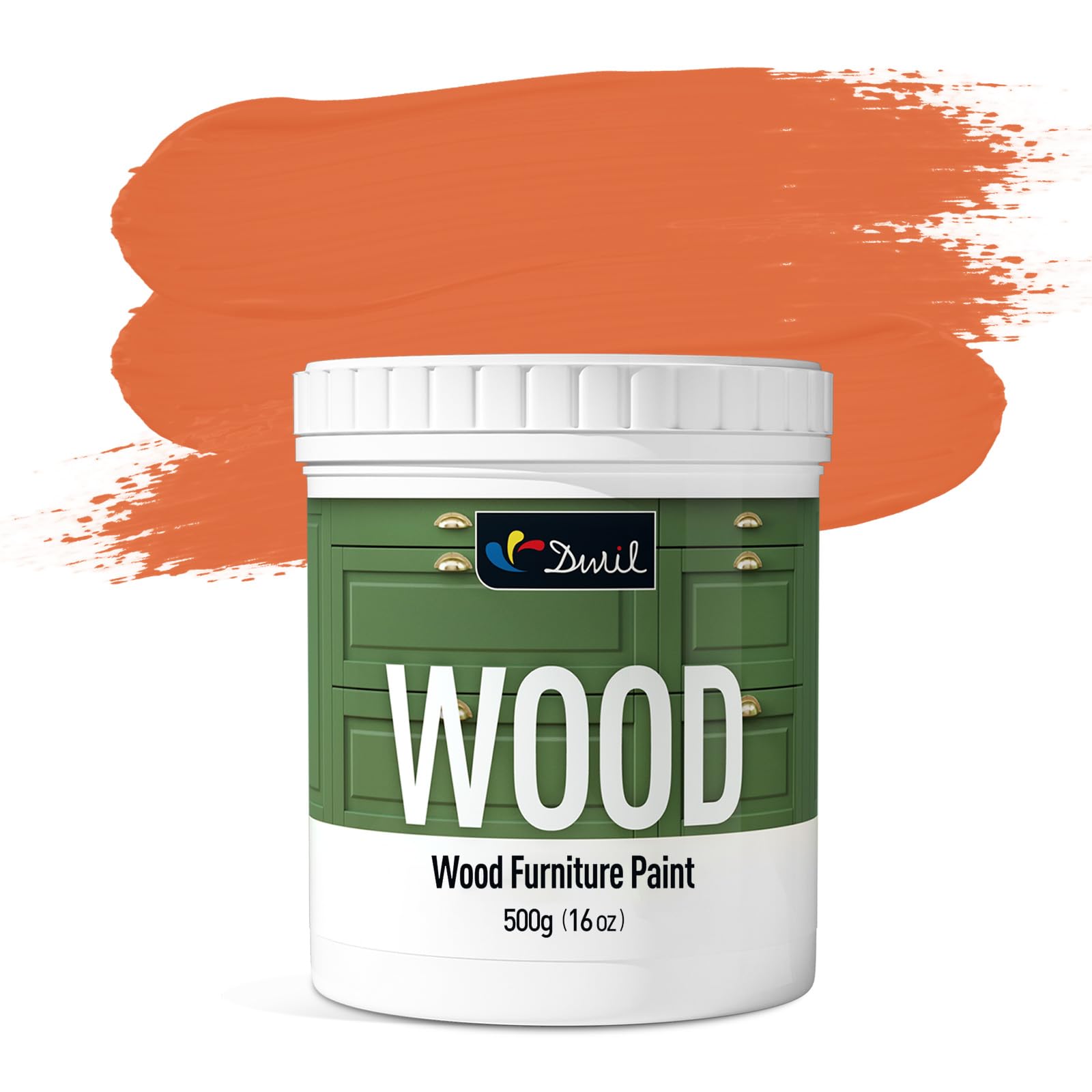DWIL Matte Finish Furniture Paint - 16 Oz Wood Paint for Cabinets, Doors, Tables, and Dressers Refinishing - Water-Based, Non-Toxic & Odorless, Easy