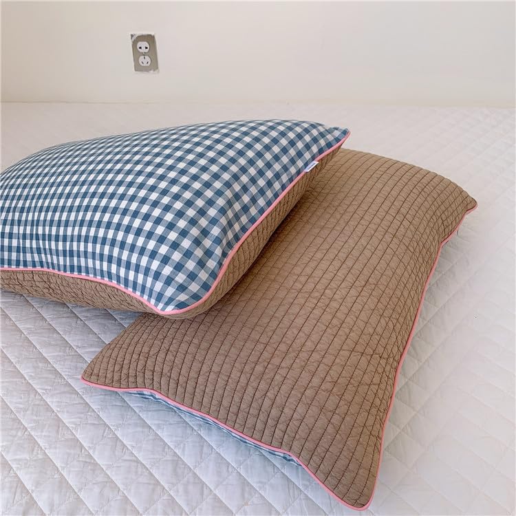 Taie d'oreiller matelassée 48x74cm rembourrée et housse coussin lit vert