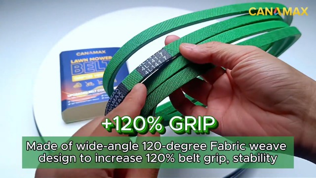 Image of [Upgraded Grip120] Canamax GX21833 Mower Deck Belt - Fits 48 Inch Deck J-Deere 145 D140 D150 D155 D160 L120 L130 LA130 LA140 LA145 LA155 LA165 Z200 Z255 Z300 Z355E GX20571 Aramid Cord 1 /2 inch x 141.7 inch