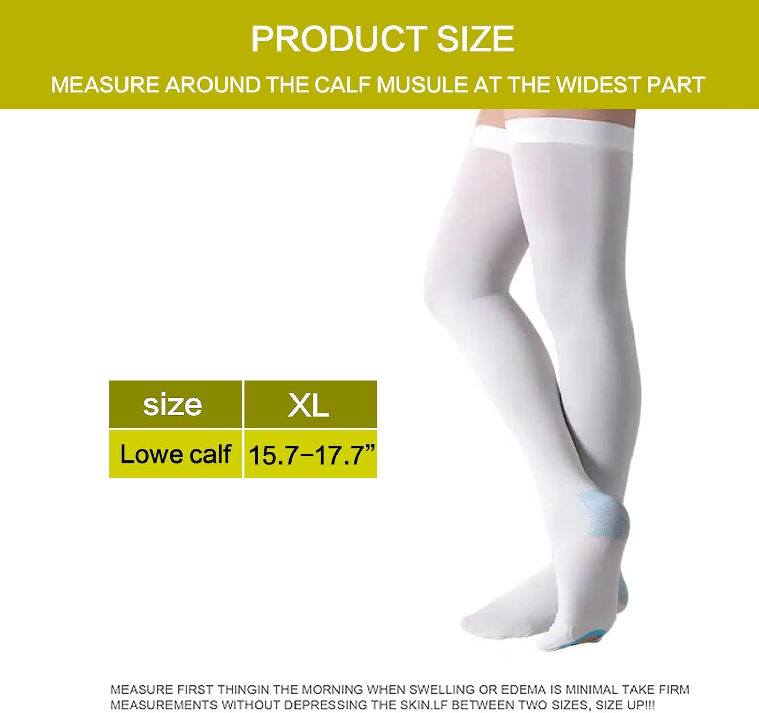 Ted Hose Compression Stockings,Anti Embolism Knee-High Compression Socks with Inspection Hole,15-20mmHg Medical Compression Hose Socks for Women and Men - Image 2
