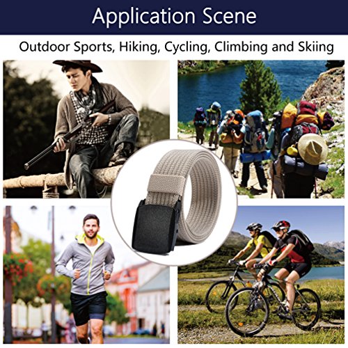 LionVII Cintos de trabalho masculinos de nylon – Cinto de lona respirável com fivela de plástico, fá