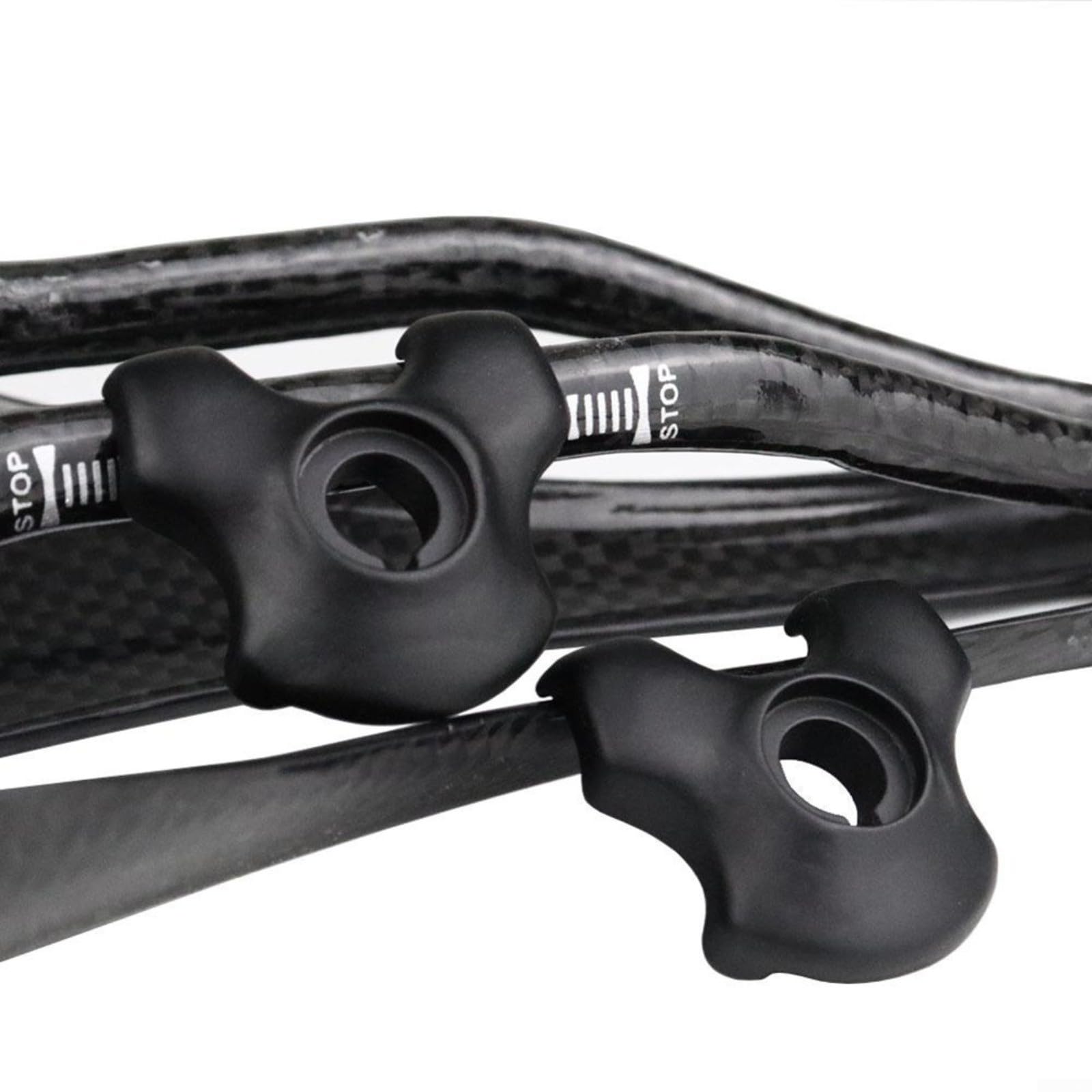 HpLive Lot De 2 Colliers De Serrage Pour Tige De Selle – Rails Carbone 7x9 Mm – Conversion Ovale/rond, Acier Noir, Durable