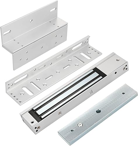 Cerradura electromagnética con soporte Z y L 617.3 lbs 600LBS Holding Force Cerradura de puerta magnética eléctrica 12V Modo NC a prueba de fallas