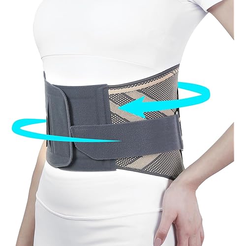 KD Back Brace: Ergonomic Back Support Belt Relief for Herniated Disc, Sciatica, Scoliosis - Back Brace for Men and Women Lower Back Pain - Lumbar Support with 26-degree Arc