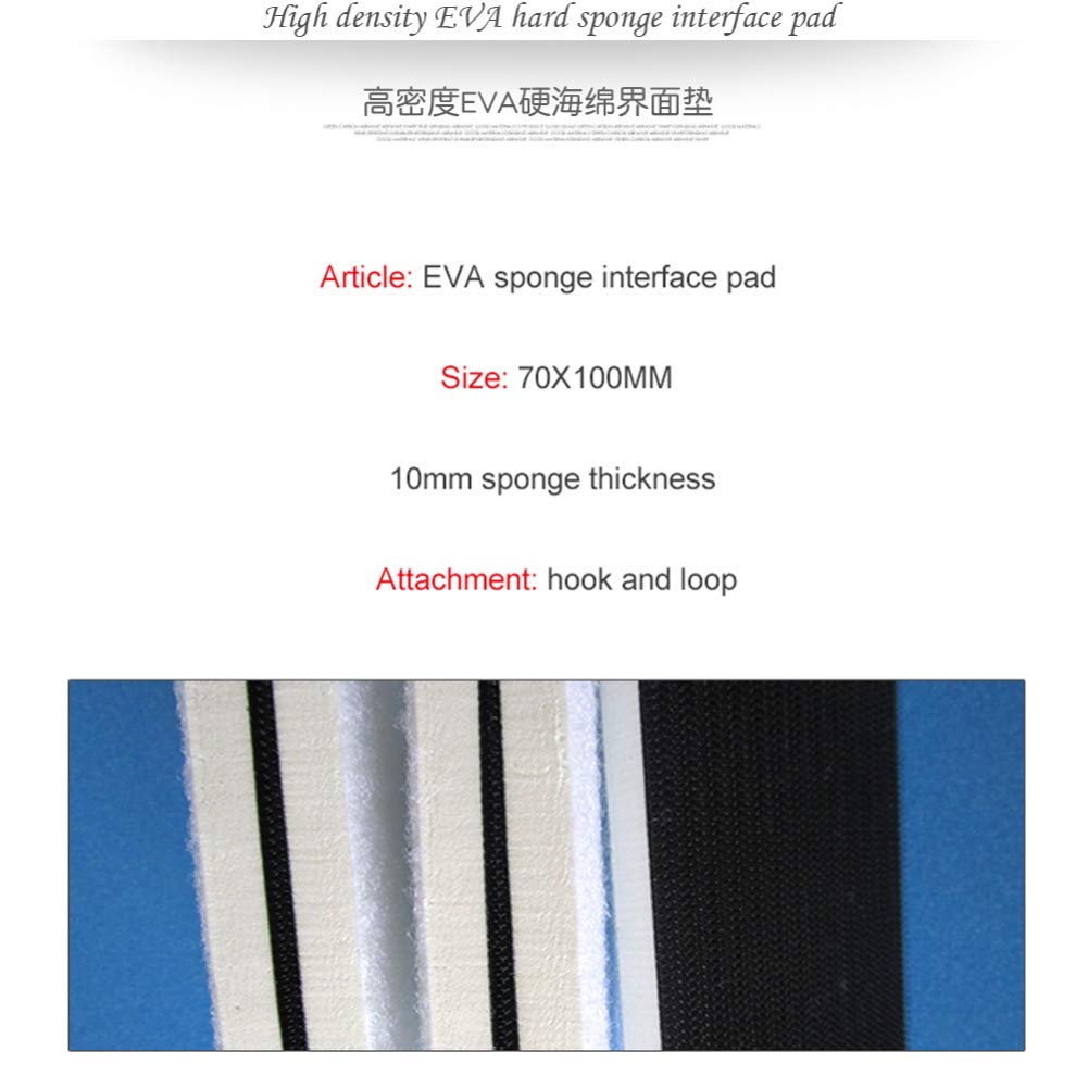 5PCS 70 * 100mm Rectángulo EVA Esponja Interfaz Almohadilla de protección Lijadora Almohadilla de respaldo Herramientas abrasivas - Gancho y bucle