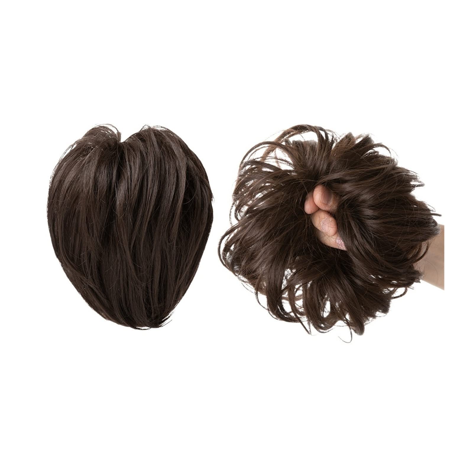 Piezas de Pelo de Moño Para mujer Moños de pelo liso, pieza de cabello sintético, moño desordenado, Scrunchies con banda de goma elástica, extensión de moño Updo, postizos de cola de caballo for mujer