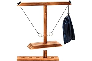 2-Player Battle Hook and Ring Game Set: Ring Toss Game for Adults