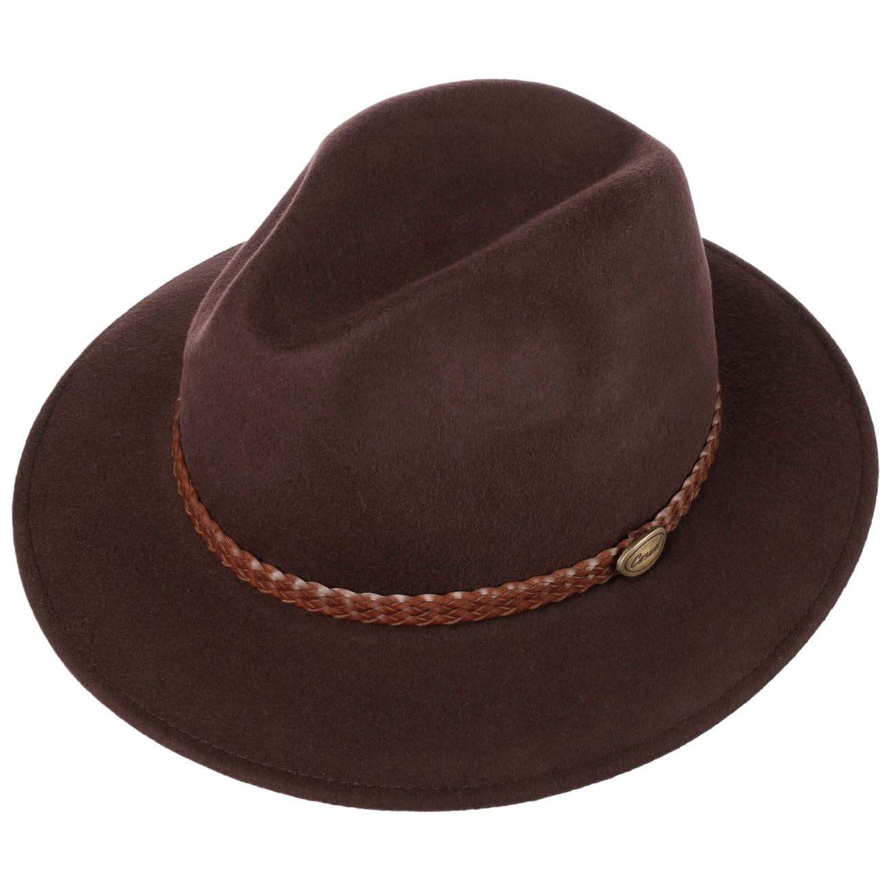 LIPODO SOMBREROSHOP Outdoor Traveller Sombrero Fieltro de Lana Banda de Piel Sintetica Unisex Otono Invierno