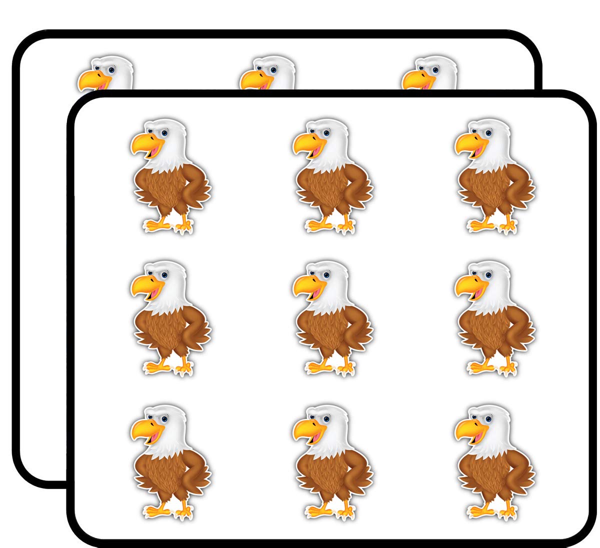 Funny Eagle Cartoon 2" 18 Pack Sticker for Scrapbooking Waterproof Vinyl Stickers for Water Bottle, Laptop & Phone Case