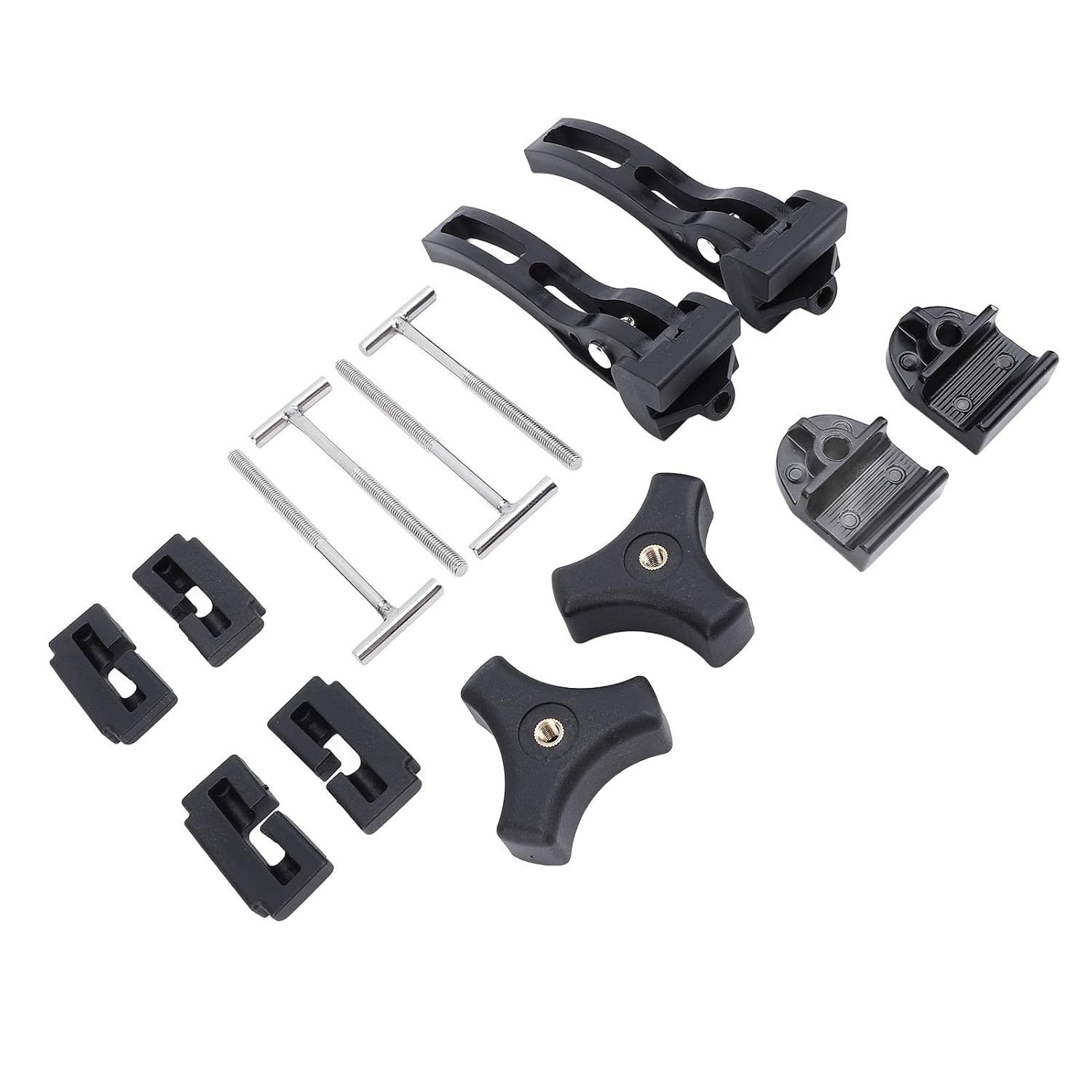 Replacement Parts Kit for Hard Fold Quad Fold Truck Bed Cover, Truck Bed Cover Accessories, Complete Nut T Front Rear Clamp Set, ABS Metal Parts for Hard