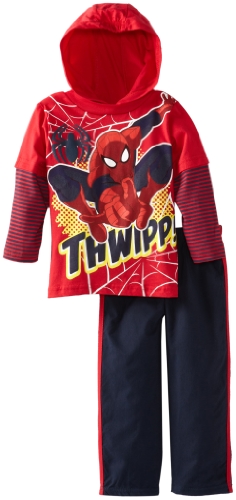 Tenue Spiderman 2 pièces : ensemble anti-irritation avec sweat et pantalon souple pour garçon