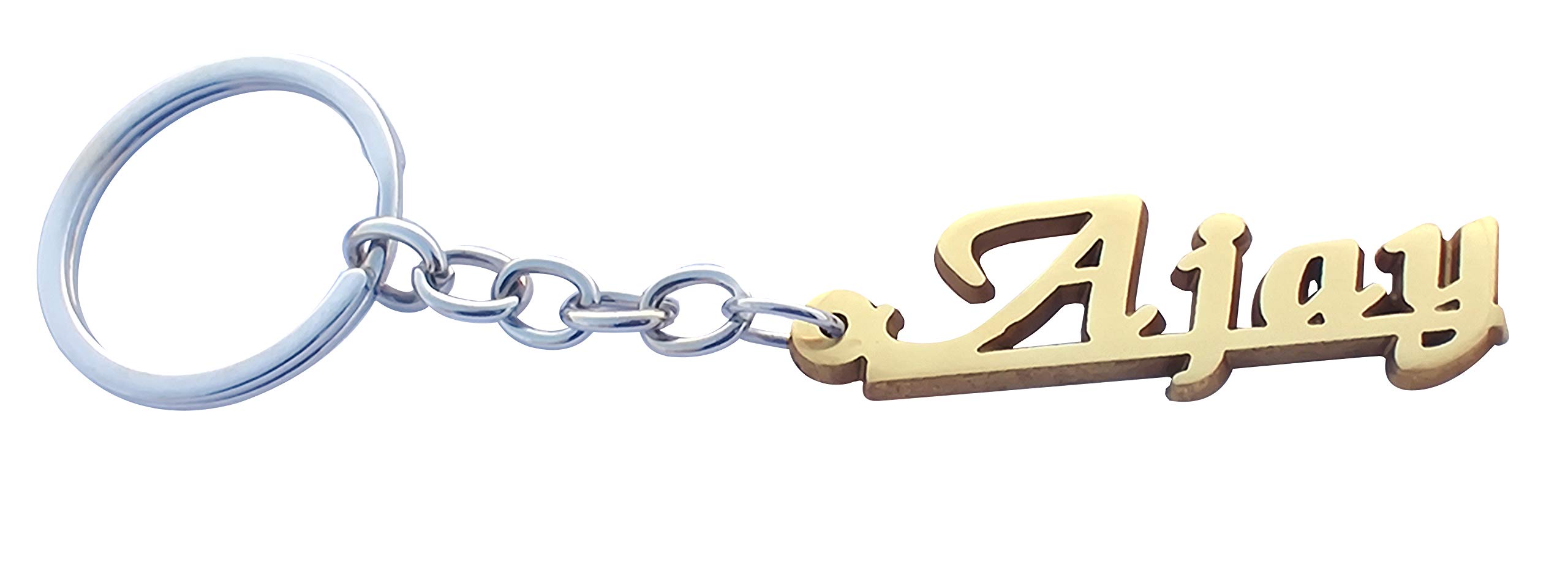 MASTER GRAPHICSName Brass Keychain -English
